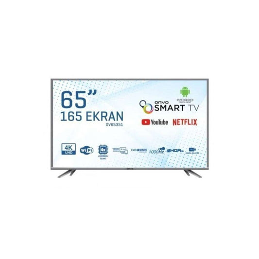 Onvo 0v-65351 Kurulum Ücretsiz 165 Ekran 4k Androidli Smart Led Tv Gümüş Çerçeveli