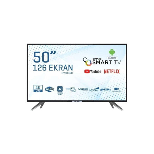 Onvo OV50350 50" 127 Ekran Uydu Alıcılı 4K Ultra HD Android Smart LED TV