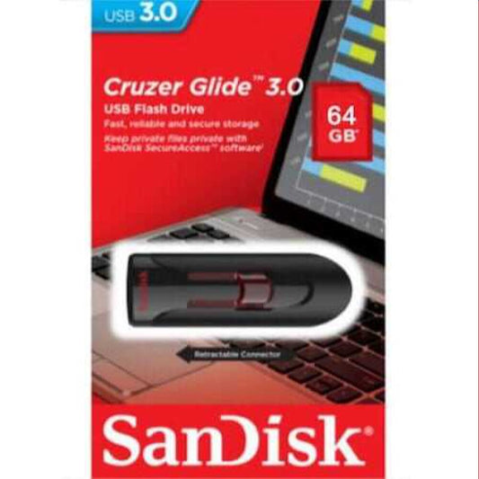 Sandısk Cruzer Glıde 64gb 3.0 Usb Bellek