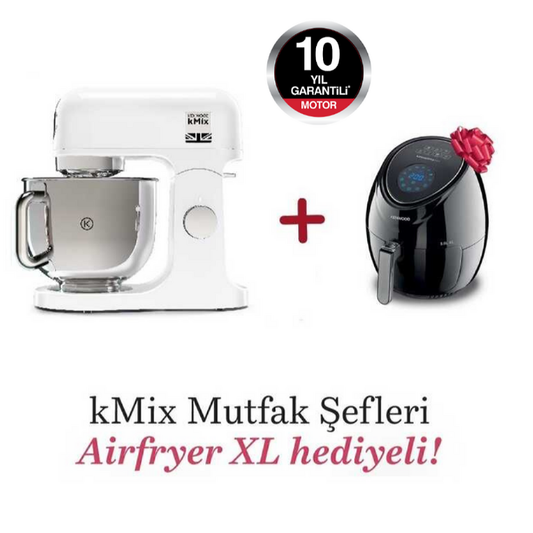 Kenwood kMix Mutfak Şefi 5 Lt KMX750AW + Airfryer XL Siyah HFP30.000BK Hediyeli