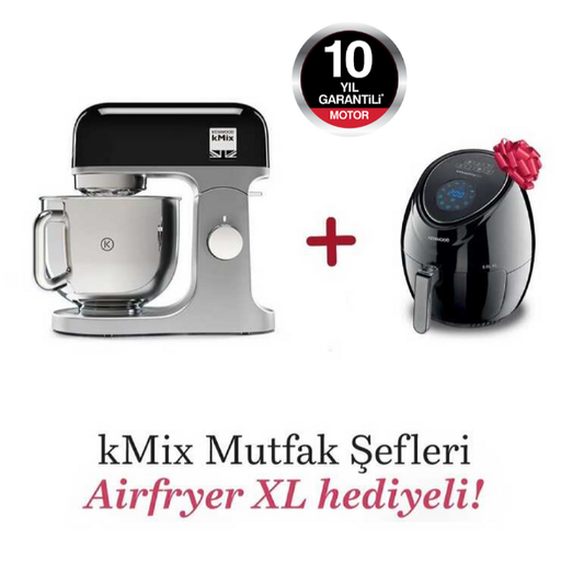 Kenwood kMix Mutfak Şefi 5 Lt KMX750BK + Airfryer XL Siyah HFP30.000BK Hediyeli