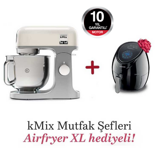 Kenwood kMix Mutfak Şefi 5 Lt KMX750CR + Airfryer XL Siyah HFP30.000BK Hediyeli