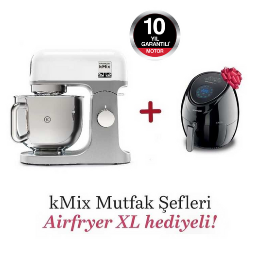 Kenwood kMix Mutfak Şefi 5 Lt KMX750WH + Airfryer XL Siyah HFP30.000BK Hediyeli