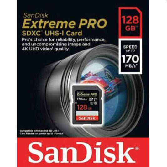 Sandısk Extreme Pro Sdxc 128gb 170mb/s Sd Kart