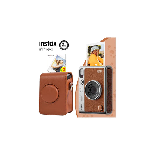 Fujıfılm Instax Mını Evo Brown Kamera+brown Çanta+20&prime;li Film
