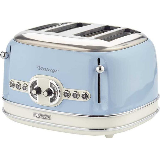 Ariete Vintage Ekmek Kızartma Makinesi 4 Dilim Mavi 0156/05
