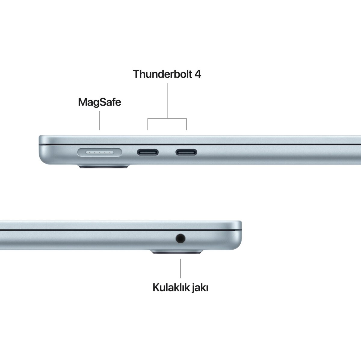 MacBook Air 13'' 10-Core CPU 10-Core GPU Apple M4 / 24GB / 512GB SSD / Gök Mavisi MC6V4TU/A - Görsel 7