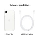 Apple iPhone 16e 128GB Beyaz MD1R4TU/A - Görsel 9