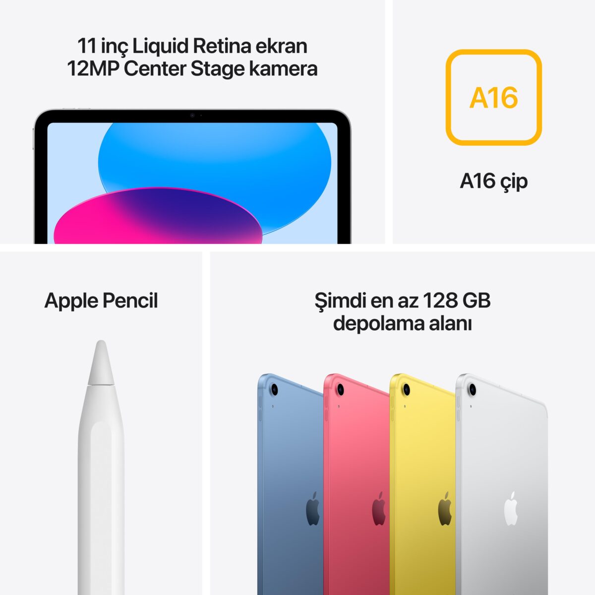 iPad 11'' (A16) Wi-Fi + Cellular 512GB Mavi MD7Q4TU/A - Görsel 5