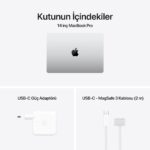 Apple MacBook Pro 14'' 10-Core CPU 10-Core GPU Apple M4 24GB 1TB SSD Silver MCX14TU/A - Görsel 8