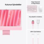 Apple iMac 24'' Retina 4.5K Apple M4 / 8-Core CPU 8-Core GPU / 16GB / 256GB SSD / Pembe MWUG3TU/A - Görsel 9