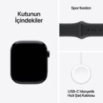 Apple Watch Series 11 GPS 46mm Simsiyah Alüminyum Kasa ve Siyah Spor Kordon - S/M - Görsel 8