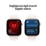 Apple Watch Series 11 GPS 46mm Roze Altın Rengi Alüminyum Kasa ve Bulut Pembesi Spor Kordon - M/L - Görsel 5
